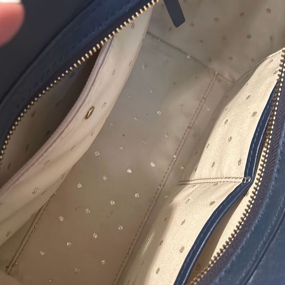 Kate Spade 2 Park Avenue Leather Handbag Purse Nautical Red White Blue Pristine - Picture 4 of 15